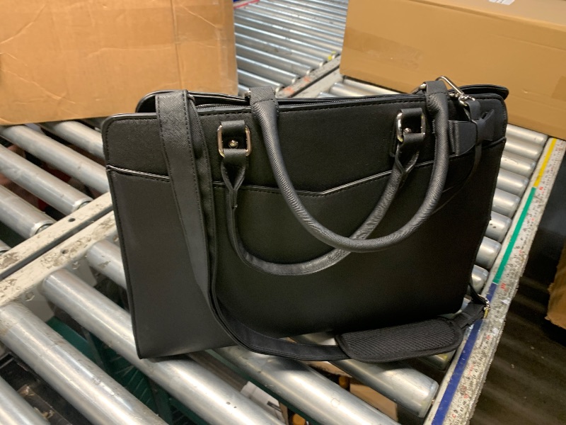 View 2 of ***STOCK PHOTO FOR REFERENCE ONLY*** 1pc Pu Leather Business Tote Bag for Women Shoulder Strap Briefcase for Laptop and Office Use Large Capacity Handbag