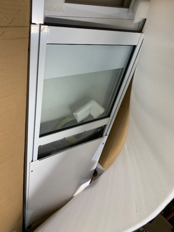 Photo 1 of ***STOCK PHOTO FOR REFERENCE ONLY*** Dog Door for Sliding Glass Door, Adjustable Height 75 3/5" to 80" Sliding Door Pet Door Insert with Screen Design, Suitable for Large Dogs Up to 75 lbs, New