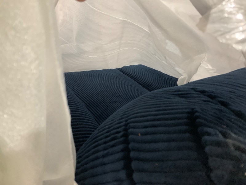View 3 of ***STOCK PHOTO FOR REFERENCE ONLY*** ***TRUCK/TRAILER PICKUP ONLY*** Elevyoliv 3 Seater Couches for Living Room, 79" Modern Corduroy Sofa with 2 Pillows and Storage Pockets, Small Comfy Couches for Apartment, Small Spaces, Bedroom, Office, Navy Blue