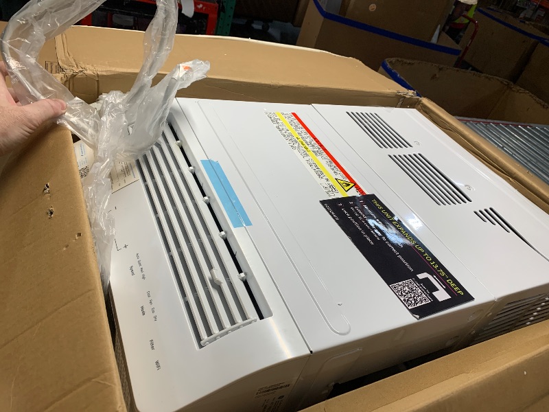 Photo 1 of ***DAMAGED - SEE NOTES/PICTURES*** GE Profile ClearView Window Air Conditioner 6,100 BTU, WiFi Enabled, Ultra Quiet for Small Rooms, Full Window View with Easy Installation, Energy-Efficient Cooling, 6K Window AC Unit, White