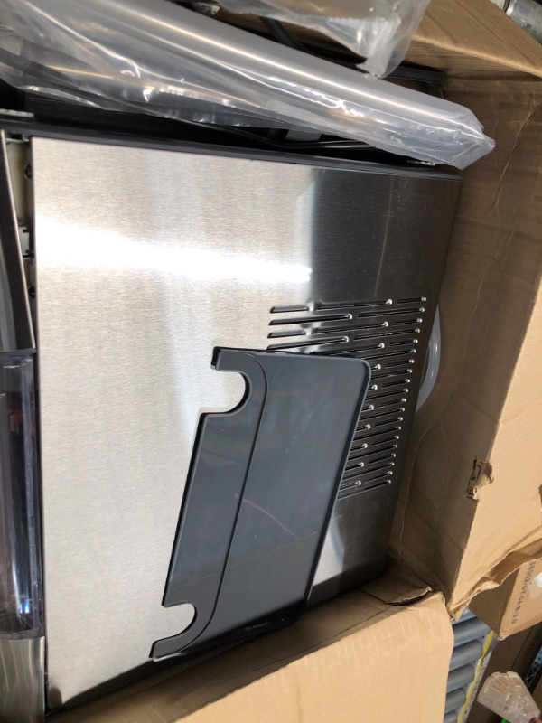 Photo 1 of ***DAMAGED - SEE NOTES/PICTURES***GE Profile Opal 2.0 Ultra Nugget Ice Maker with .75 Gallon Side Tank and Scale Inhibiting Filter, Scoop Included, 38 lbs in 24 Hours, Pellet Ice Machine with WiFi & Smart Connected, Stainless Steel