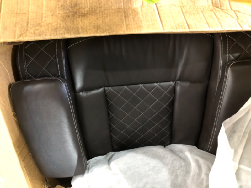 Photo 1 of ***STOCK PHOTO FOR REFERENCE ONLY*** ***TRUCK/TRAILER PICKUP ONLY*** KISSLIVE Manual Rocking Recliner Chair, 36" Wide Black PU Leather with Diamond Stitching, 350 lbs Capacity, 90-165° Recline (Black)