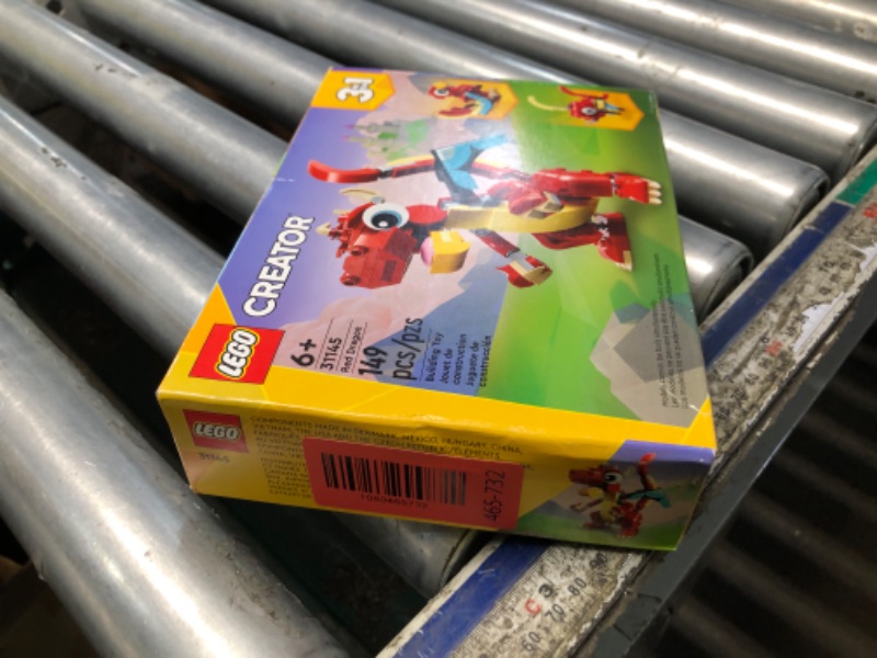 Photo 1 of ***FACTORY SEALED*** LEGO Creator 3 in 1 Red Dragon Toy, Transforms from Dragon to Fish to Phoenix, Gift Idea for Boys and Girls Ages 6 and Up, Animal Toy Set for Kids, 31145