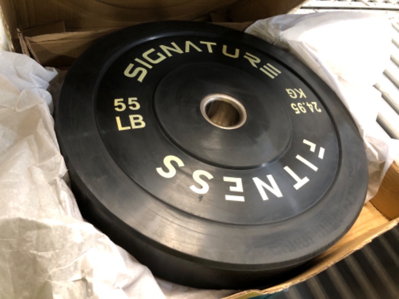 Photo 1 of ***PARTIAL SET - PRICE ADJUSTED***Fitvids 2-Inch Olympic Rubber Weight Plates Sets, Bumper Plates Set for Strength Training, 280 Lbs Set, Black
