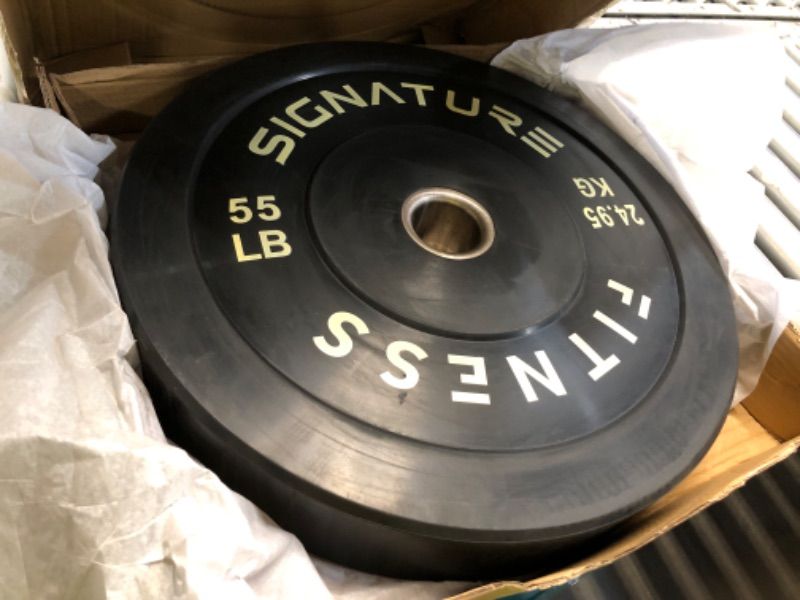 Photo 1 of ***PARTIAL SET - PRICE ADJUSTED*** Fitvids 2-Inch Olympic Rubber Weight Plates Sets, Bumper Plates Set for Strength Training, 280 Lbs Set, Black