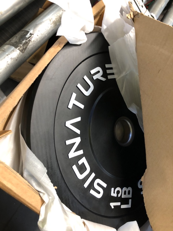 Photo 1 of ***PARTIAL SET - PRICE ADJUSTED*** Fitvids 2-Inch Olympic Rubber Weight Plates Sets, Bumper Plates Set for Strength Training, 280 Lbs Set, Black