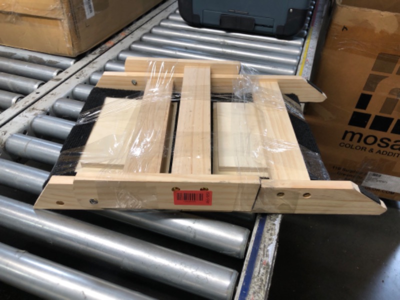 Photo 1 of ***DAMAGED - SEE NOTES/PICTURES*** Foldable Dog Stairs/Ramp with 2 Steps - Durable Wooden Pet Stairs for Small, Medium, Large Dogs - Black (No Assembly Required)