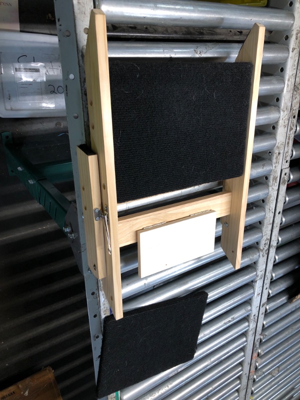 Photo 1 of ***DAMAGED - SEE NOTES/PICTURES*** Foldable Dog Stairs/Ramp with 2 Steps - Durable Wooden Pet Stairs for Small, Medium, Large Dogs - Black (No Assembly Required)