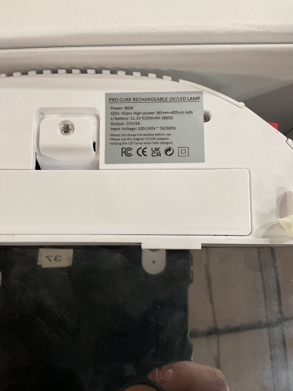 Photo 1 of ***LIGHTS DONT WORK***
M - GlowPro Professional Hybrid 86W Wireless Rechargeable UV LED Nail Curing Lamp Cordless Nail Dryer for Gel Nails, Manicure, Pedicure (White)