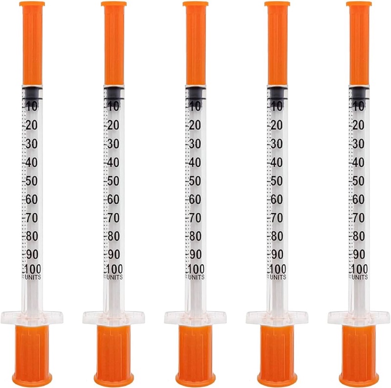 Photo 1 of -100 1mL Syringe with 30G 1/2 inch Needles Individual Package Pack of 100