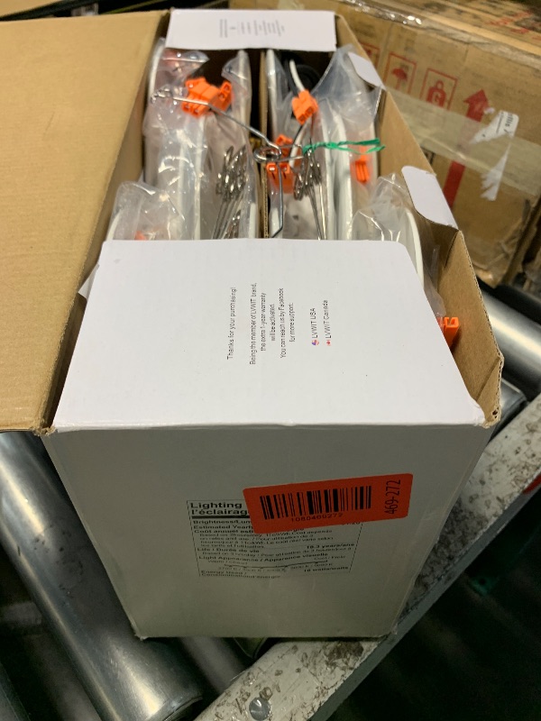 Photo 1 of * missing parts *LVWIT LED Recessed Light 6Inch, Can Lighting Color Selectable 2700/3000/4000/5000/6000K 5CCT, 10W(120W Equivalent) Dimmable Downlight with E26 Conversion Kit, Retro Fit Ceiling Light Fixtures, 12 Pack