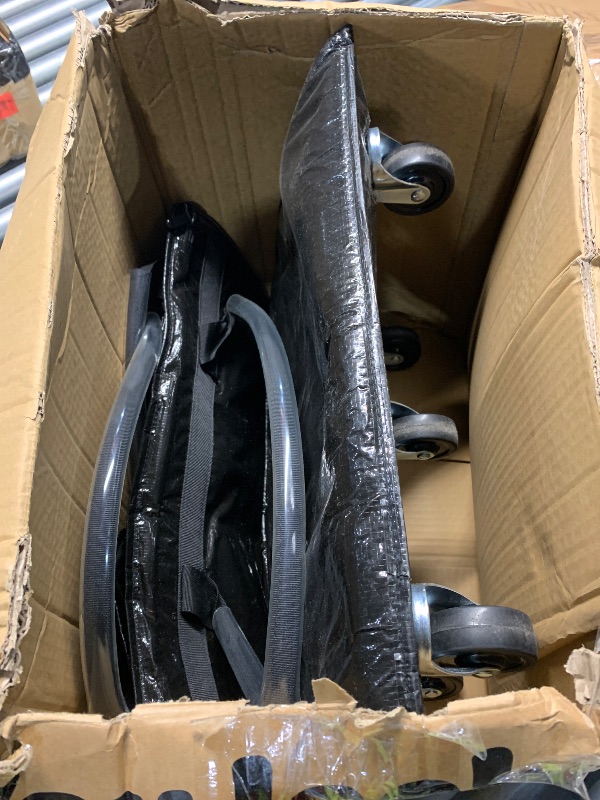 Photo 1 of (Large, Black) Reusable Grocery Bag on 5 Wheels, Foldable Rolling Tote Bag