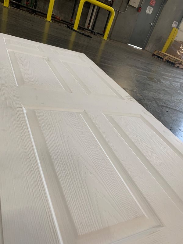 Photo 1 of ***STOCK PHOTO FOR REFERENCE ONLY***d
BARNSMITH 36x80 in Raised 6-Panel Textured White Primed Door Slab, Classic Style Paintable Hollow Core Interior Door Panel, for Pocket, Swing, Sliding Door, No Pre-Drilling, Durable and Lightweight