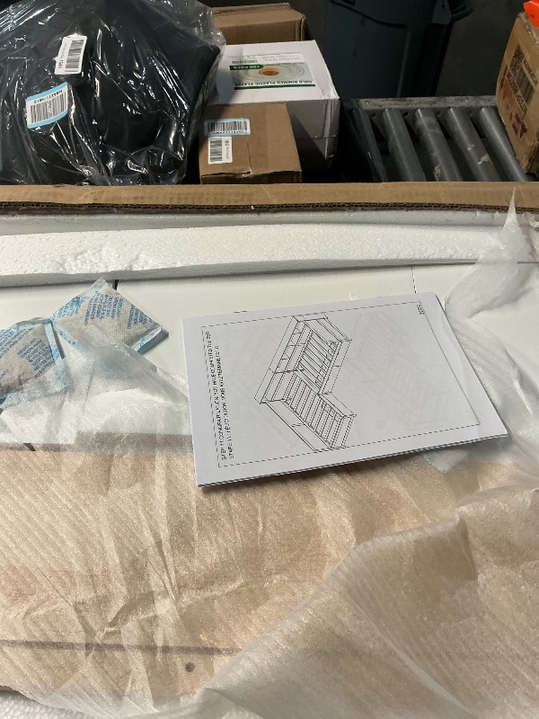 Photo 1 of ***MISSING 1 BOX PARTIAL SET***
Ball & Cast Twin Size L-Shaped Platform Bed with Trundle and a Drawer,Wood Daybed Frame w/Charging Station & Slat Support,Space-Saving Bedroom Furniture for Dorm,Apartment,White