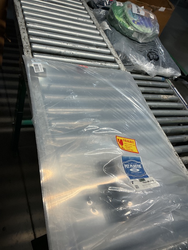 View 2 of (3 Pack) PET Sheet Panels - 24 x 36 x 0.04 Plexiglass-Quality Lightweight and Shatterproof Glass Alternative Perfect for DIY Sneeze Guards, Face Shields, Railing Guards, and Pet Barriers