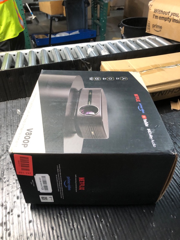 Photo 1 of [2500 ANS ? 50W] Alvar Outdoor Projector 4K Support with WiFi 6 and Bluetooth, dbx-tv Sound, Built in NetfIix App & DoIby Audio Proyector, Auto Focus & Keystone Smart for Soccer Match