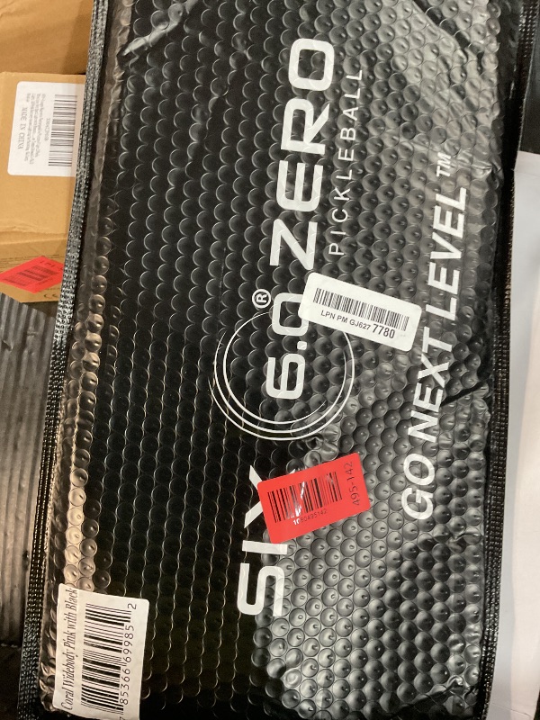 Photo 1 of *** STOCK PHOTO FOR REFERENCE*** Six Zero Coral Pickleball Paddle, 16mm Raw Carbon, Black, Widebody