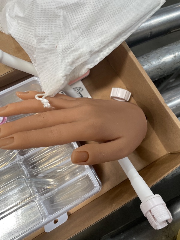 Photo 1 of **MISSING PIECES** Silicone Practice Hand for Acrylic Nails- Flexible Right Hand for Beginners