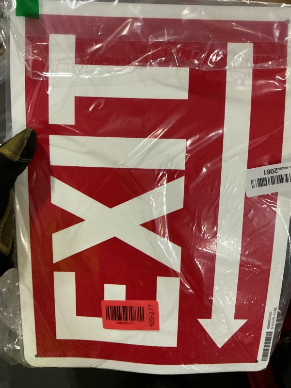 Photo 1 of "Exit" Sign with Left Arrow by SmartSign | 10" x 14" Plastic