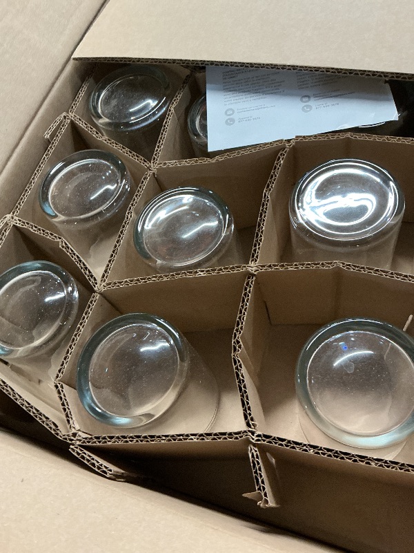 Photo 1 of ***STOCK PHOTO FOR REFERENCE***Glasses Set Of 12, Dishwasher Safe Holiday Glass, Lightweight Glass Set for Wedding Party
