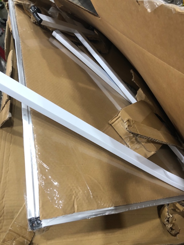 Photo 1 of (damages on rim) Rolling Whiteboard on Wheels, Double-Sided Magnetic Dry Erase Board with Stand, Mobile White Board for Office, Classroom, Home (28" x 40")