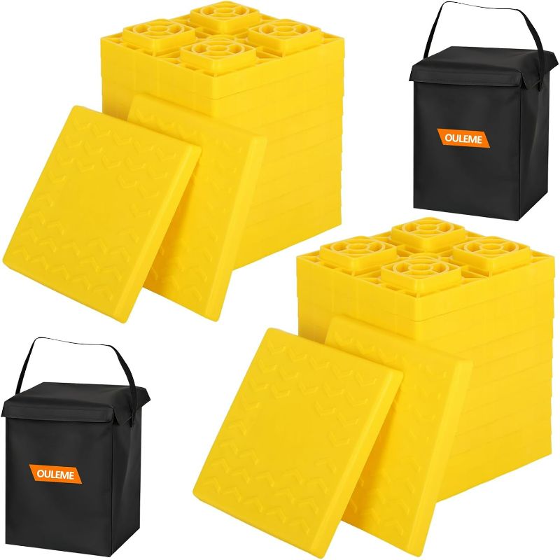 Photo 1 of ***STOCK PHOTO FOR REFERENCE ONLY***
24 Pack RV Leveling Blocks, Stackable Jack Blocks, Interlocking Leveling Pads with Carrying Bag, for Camper Travel Trailer