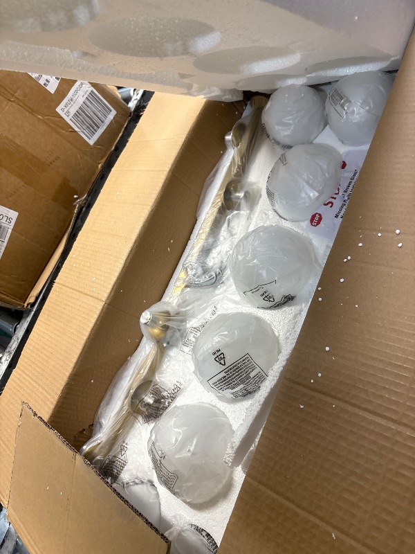 Photo 1 of ***PARTS ONLY*** Jonsi Dining Room Light Fixture Over Table, Mid Century Chandeliers, Modern 8 Lights Globe Glass Linear Chandelier Adjustable Ceiling Hanging for Living Dining Room Kitchen Island, Gold