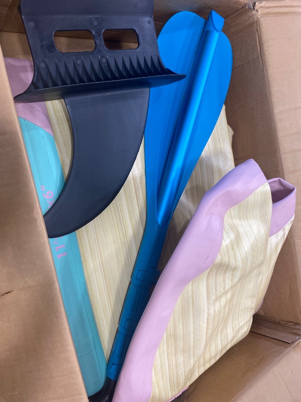 Photo 1 of **MISSING PUMP** Highpi 11ft Inflatable Stand Up Paddle Board for Youth and Adults – Wide Sup with Premium Accessories, Blow Up Paddleboard for Surfing, Fishing, Yoga & More