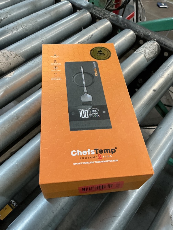 Photo 1 of ***MISSING THERMOMETER***
ChefsTemp ProTemp 2 Plus Needle Probe Wireless Meat Thermometer with Temperature Controller Unlimited Range Bluetooth & WiFi Enabled Smart Cooking Smoker Grilling BBQ Oven Kitchen (Stand + 1 Probe)