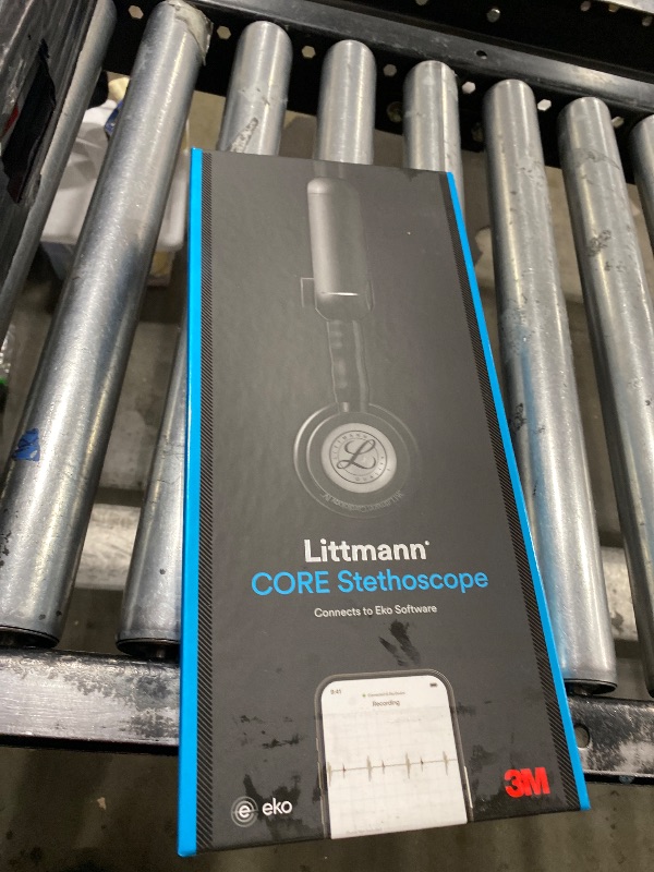 Photo 1 of 3M Littmann CORE Digital Stethoscope, Our Most Advanced Stethoscope Yet, Up To 40x Amplification, Active Noise Cancellation, In-App Sound Wave Visualization, Black-Finish Chestpiece, 8480