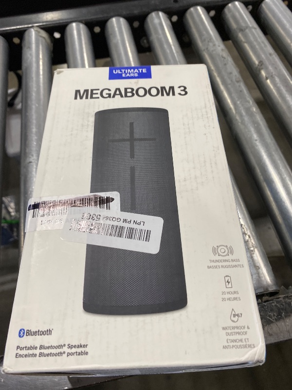 Photo 1 of Ultimate Ears MEGABOOM 3 Portable Waterproof Bluetooth Speaker - Bulk Packaging - Night Black