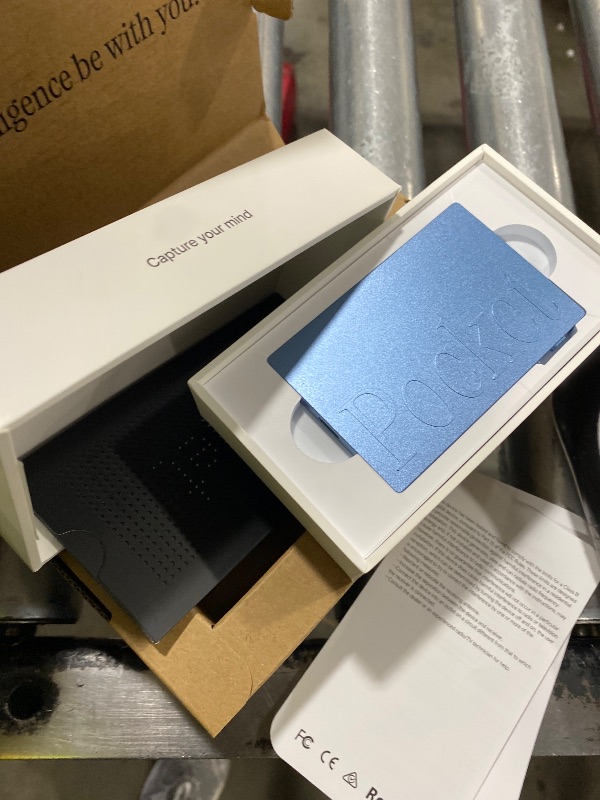Photo 1 of Pocket AI Voice Recorder & Smart Assistant – Auto Transcription, Summaries & Action Items – AI Note Taker for Meetings, Calls & Productivity - Sierra Blue