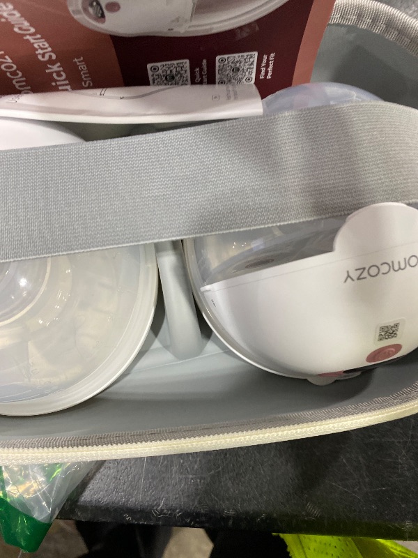 Photo 1 of Momcozy M5 Smart APP Controlled Wearable Breast Pump, Hands-Free Wireless Electric Pump, 3 Modes 9 Suction Levels, BPA-Free, Portable Lightweight, 24mm Flange, 2-Pack Cozy Red