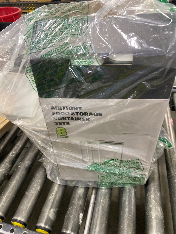 Photo 1 of Melovom 8 Pcs Pop Food Storage Containers Airtight Food Storage Containers Set with Lids Kitchen Pantry Organization and Storage, 3.4Qt, 2.8Qt, 2.1Qt, 1.2Qt