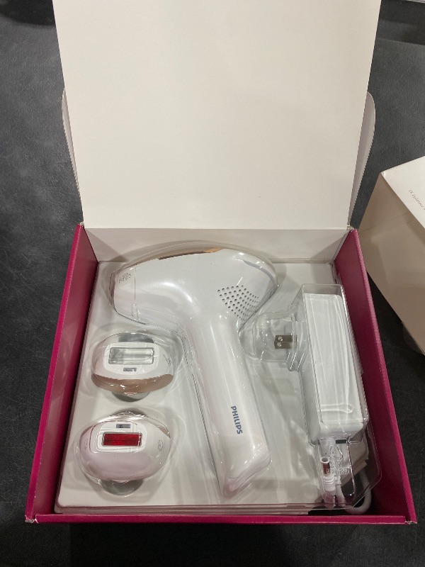Photo 1 of Philips Lumea 8000 Series IPL Hair Removal Device, Permanent Laser Hair Reduction for Women & Men, Easy and Comfortable Use at Home, SenseIQ, 3 Attachments for Body, Face, Intimate, BRI937/03