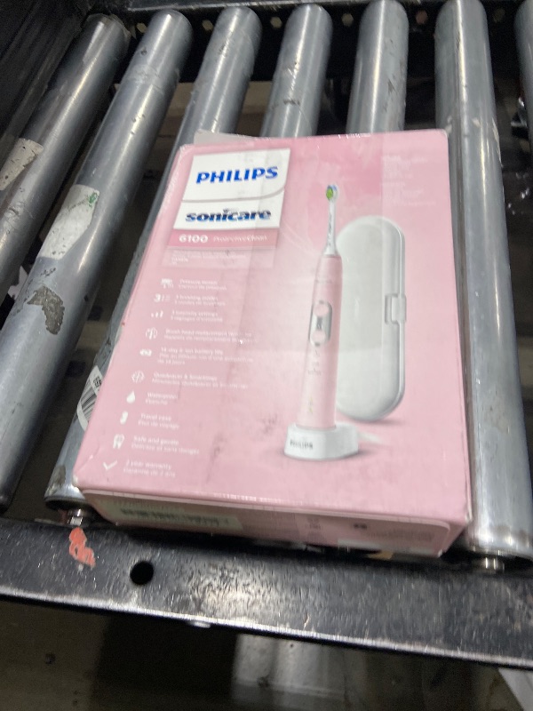 Photo 1 of Philips Sonicare ProtectiveClean 6100 Rechargeable Electric Toothbrush, with Pressure Sensor, 3 Cleaning Modes, SmarTimer and QuadPacer, 14-Day Battery Life, Travel Case, Pink, Model HX6876/21