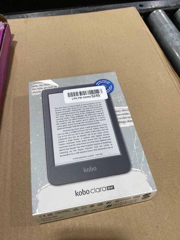 Photo 1 of Kobo Clara BW | eReader | 6” Glare-Free Touchscreen with ComfortLight PRO | Dark Mode Option | Audiobooks | Waterproof | 16GB of Storage | Black