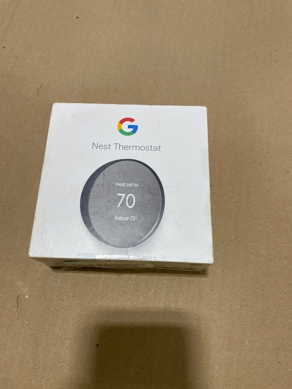 Photo 1 of Google Nest Thermostat - Smart Thermostat for Home - Programmable Wifi Thermostat - Charcoal