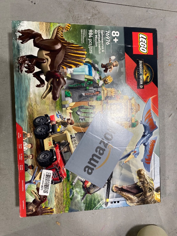 View 2 of LEGO Jurassic World Spinosaurus & Quetzalcoatlus Air Mission - Dinosaur Toy for Kids - Pretend Play Building Toy with Dinosaur Figurines for Girls and Boys, 8+ - Birthday or Any-Time Gift Idea - 76976
