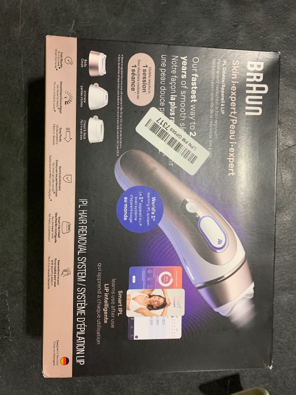 Photo 1 of Braun Smart IPL, Skin i·Expert Pro 7, VOGUE's Best Hair Removal Device, IPL Hair Removal for Women and Men, Permanent Laser Hair Reduction At-Home, World's 1st Smart App, 3 Heads, IPL7243