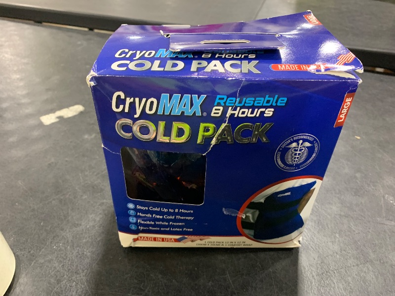 Photo 1 of CryoMAX Cold Pack, Reusable, Latex Free, 8 Hour Cold Therapy, Large, 12" x 12" (1 Count)