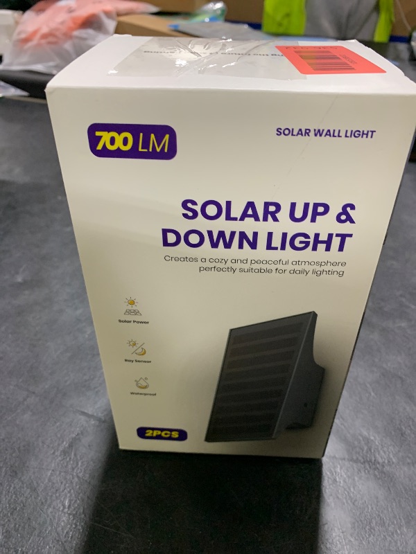 Photo 1 of SOTTLOT Solar Sconce Lights Outdoor, Dimmable Solar Wall Lights Up and Down, 3000K 700LM Solars Lights Outdoor IP65 Waterproof for Yard Patio Garage Porch, 2pcs