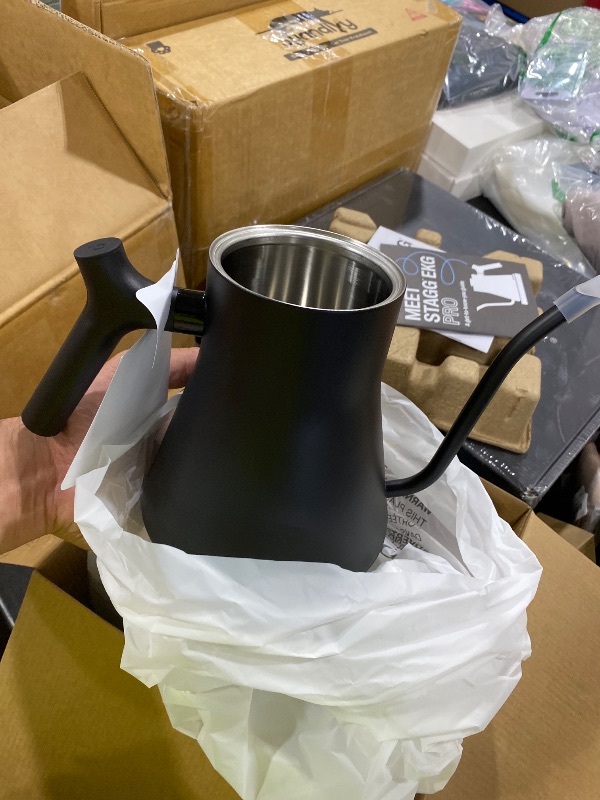 Photo 1 of Fellow Stagg EKG Pro Electric Gooseneck Kettle – Precise Temperature Control, Quick Heating, Brew Timer, Scheduling, Stainless Steel, Pour-Over Coffee - 0.9L, Matte Black