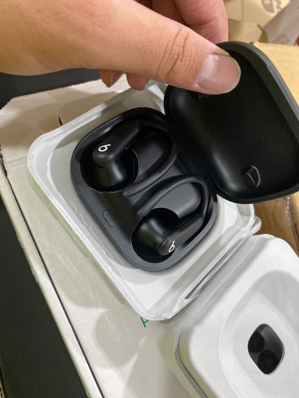 Photo 1 of Beats Powerbeats Pro 2 - Wireless Noise Cancelling Workout Earbuds with Secure- Fit Earhooks, Up to 45-Hour Battery with Charging Case, Sweat & Water Resistant, Heart Rate Monitoring - Jet Black