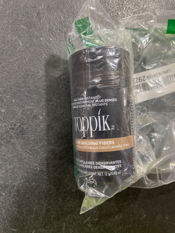 Photo 1 of Toppik Hair Building Fibers, Light Brown, 12g Fill In Fine or Thinning Hair, Instantly Thicker, Fuller Looking, 9 Shades for Men & Women, Keratin Protein Formula