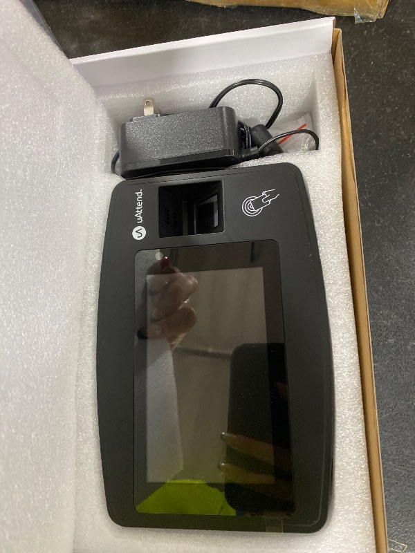 Photo 1 of uAttend JR2000 Biometric Fingerprint, RFID, PIN Time Clock for Small Business – Cloud-Based Attendance System with Optional Payroll Integration – All-in-One System