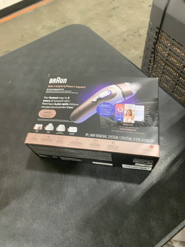 Photo 1 of Braun Skin i-Expert Smart IPL PL7219 at Home Laser Hair Removal for Women and Men with App, Premium Pouch, Venus Razor, 2 Smart Heads, Facial Trimmer