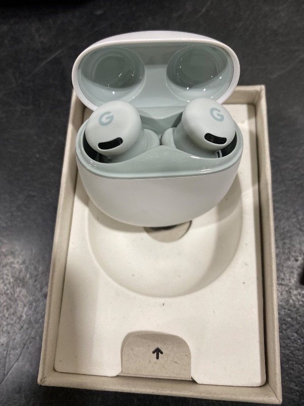 Photo 1 of Left side not functional---------------------------------------------Google Pixel Buds 2a - Wireless Bluetooth Earbuds with Active Noise Cancellation and Transparency Mode - Lightweight, Comfortable Fit - 20-Hour Battery - Water Resistant - Built for Gemi