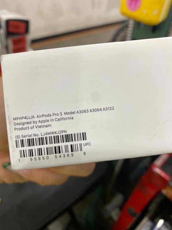 Photo 1 of Apple AirPods Pro 3 Wireless Earbuds, Active Noise Cancellation, Live Translation, Heart Rate Sensing, Hearing Aid Feature, Bluetooth Headphones, Spatial Audio, High-Fidelity Sound, USB-C Charging