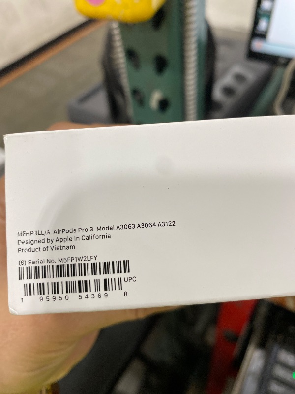 Photo 1 of Apple AirPods Pro 3 Wireless Earbuds, Active Noise Cancellation, Live Translation, Heart Rate Sensing, Hearing Aid Feature, Bluetooth Headphones, Spatial Audio, High-Fidelity Sound, USB-C Charging